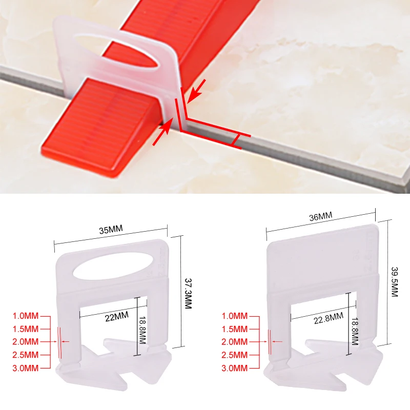 100 adet 1/1.5/2/2.5/3mm Seram - Tile Leveling Clip incelemesi ve fiyatı
