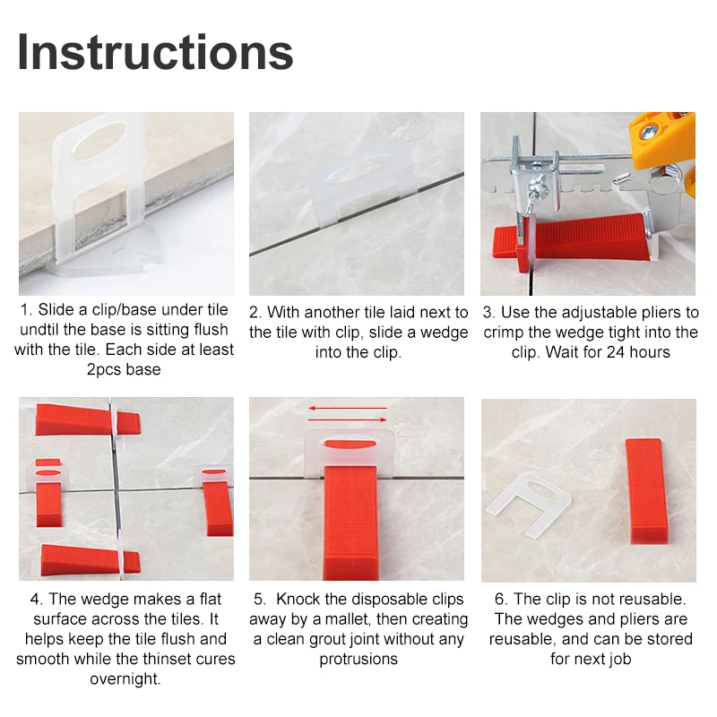 100 adet 1/1.5/2/2.5/3mm Seram - Tile Leveling Clip incelemesi ve fiyatı